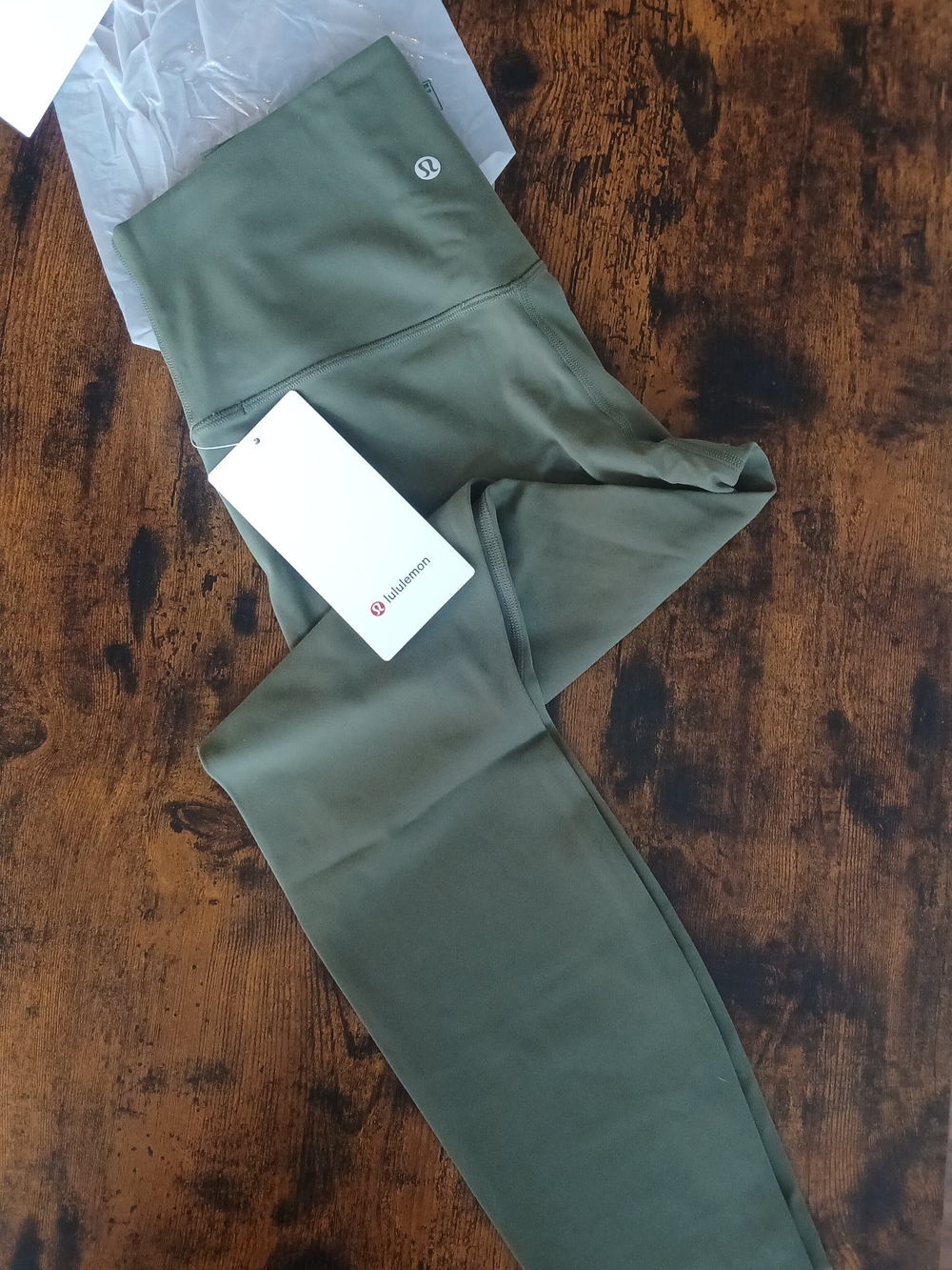 lululemon athletica Olive Green High-Waist Leggings